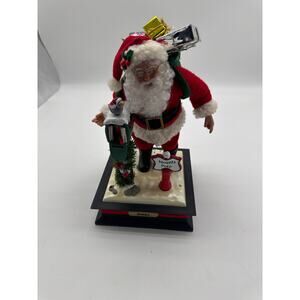 1995 Vintage Holiday Creations Musical Light Up Santa Mailbox Display Noel
